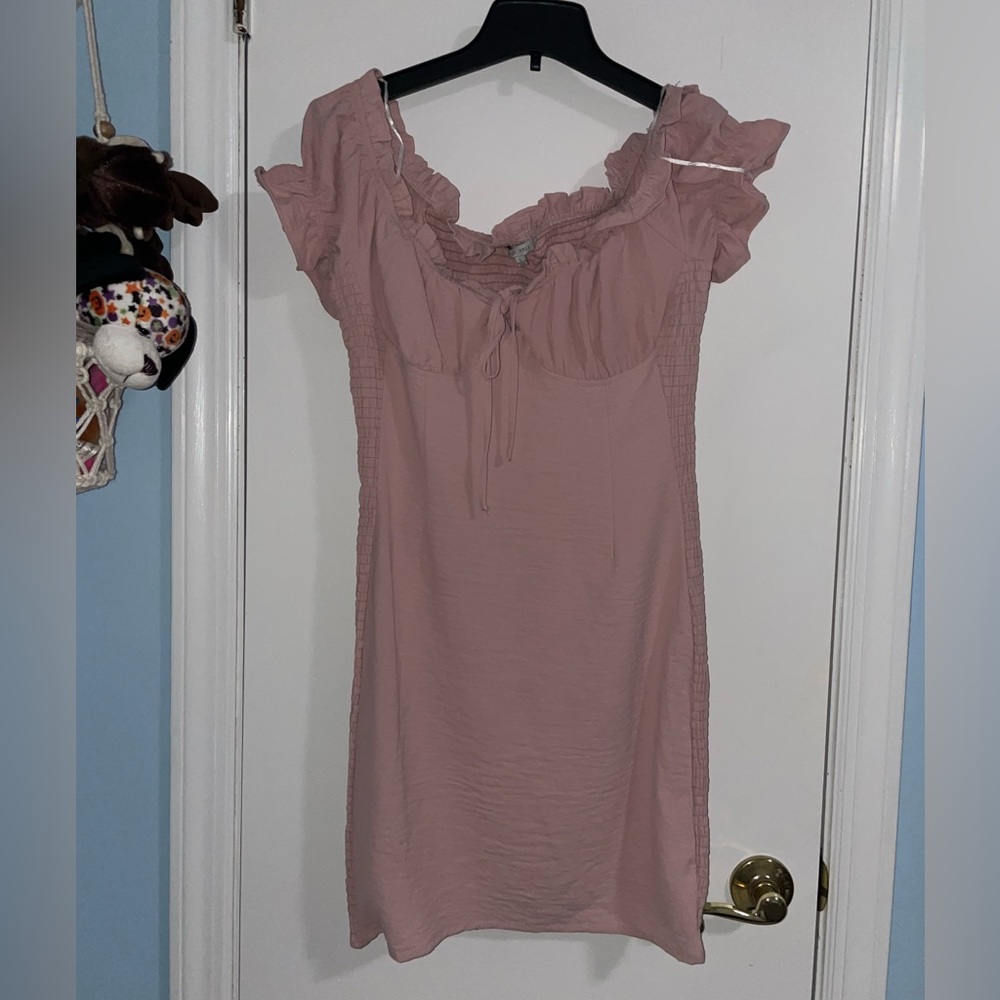Love Tree Ruched Bodycon Pink Dress